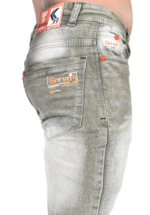 Men’s Slim Fit Faded Grey Jeans – Comfort Stretch Denim - Image 2
