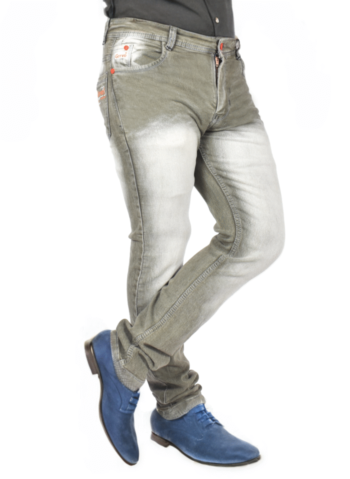 Men’s Slim Fit Faded Grey Jeans – Comfort Stretch Denim - Image 3