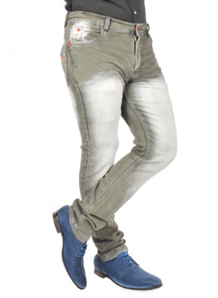 Men’s Slim Fit Faded Grey Jeans – Comfort Stretch Denim