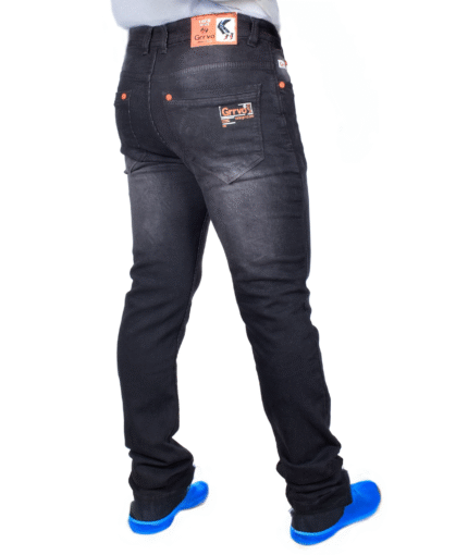 Men’s Slim Fit Black Jeans – Faded Comfort Stretch Denim