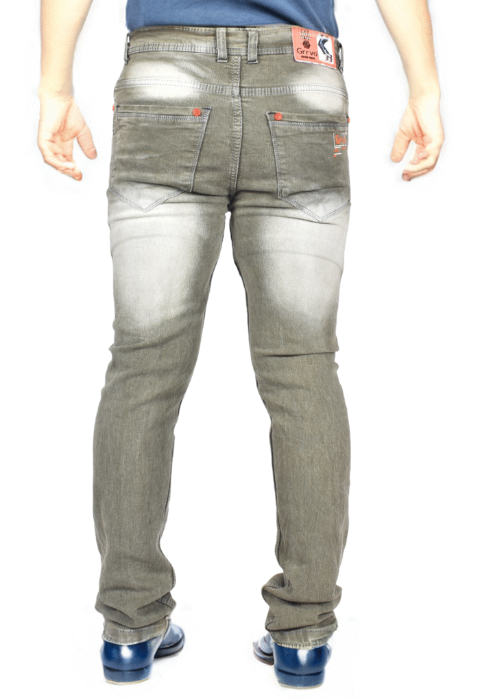 Men’s Slim Fit Faded Grey Jeans – Comfort Stretch Denim - Image 4